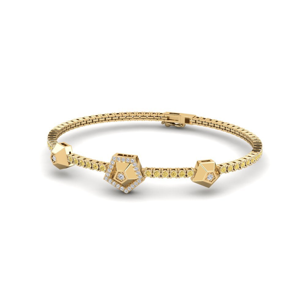 Gele Diamant Dames Armband Planetesimal