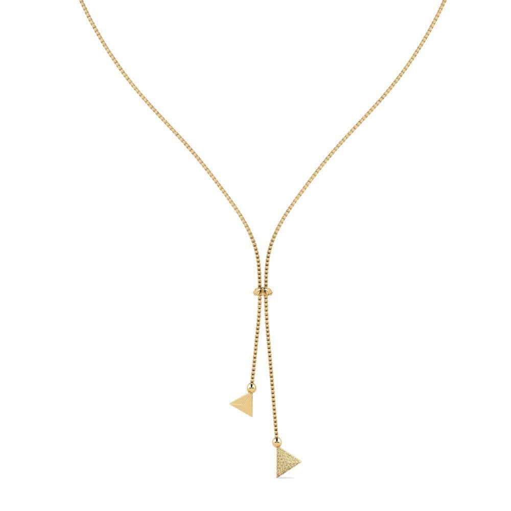 Gele Diamant Dames Ketting Rigauit