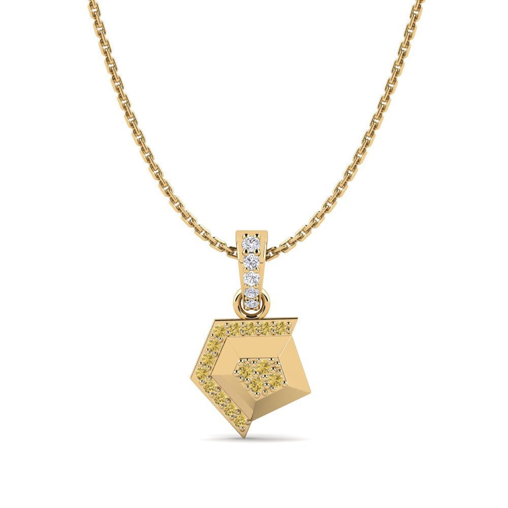 Gele Diamant Dames Hanger Rolle