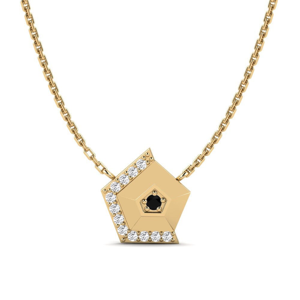 Zwarte Saffier Dames Ketting Sarnen