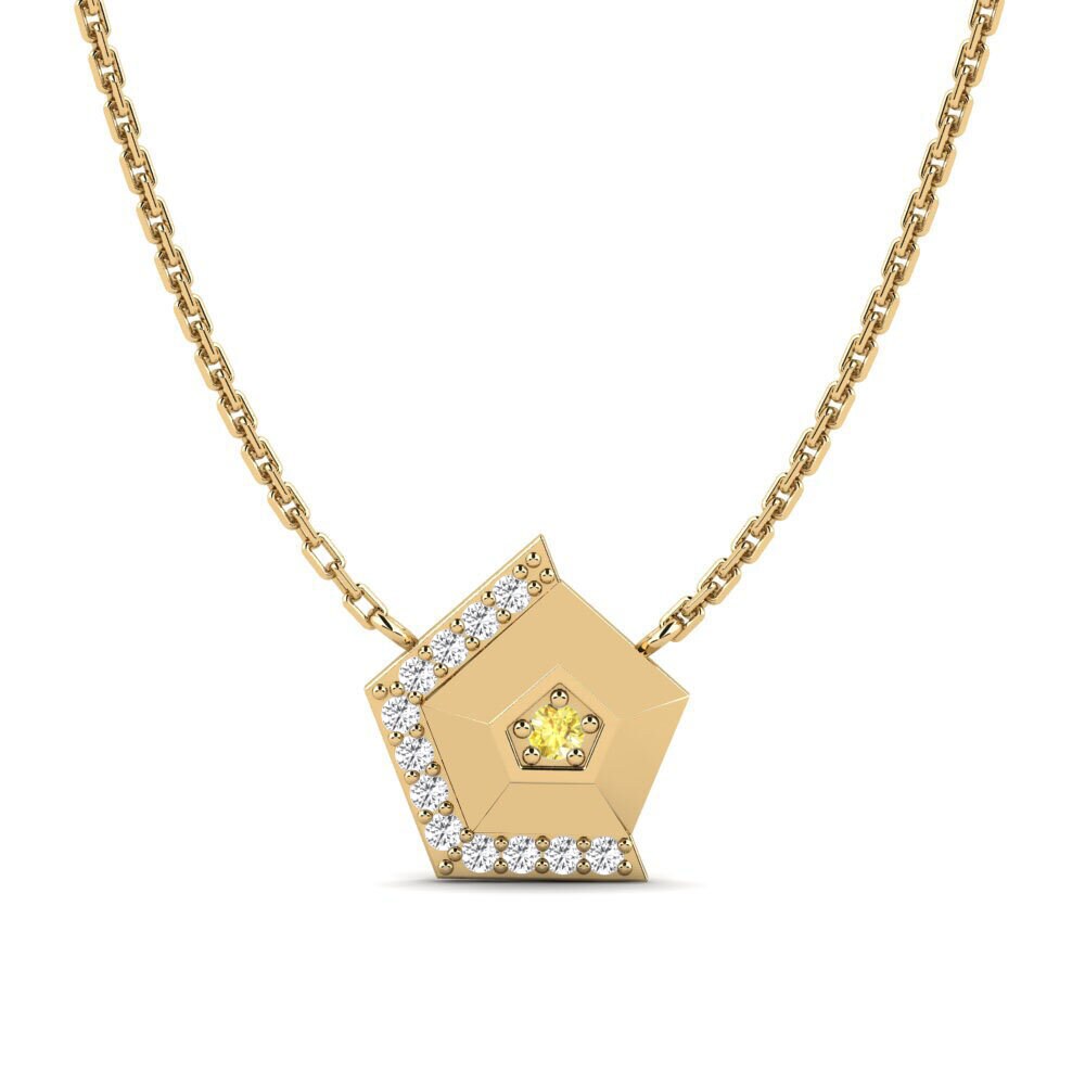 Zaffiro Giallo Collana da donna Sarnen
