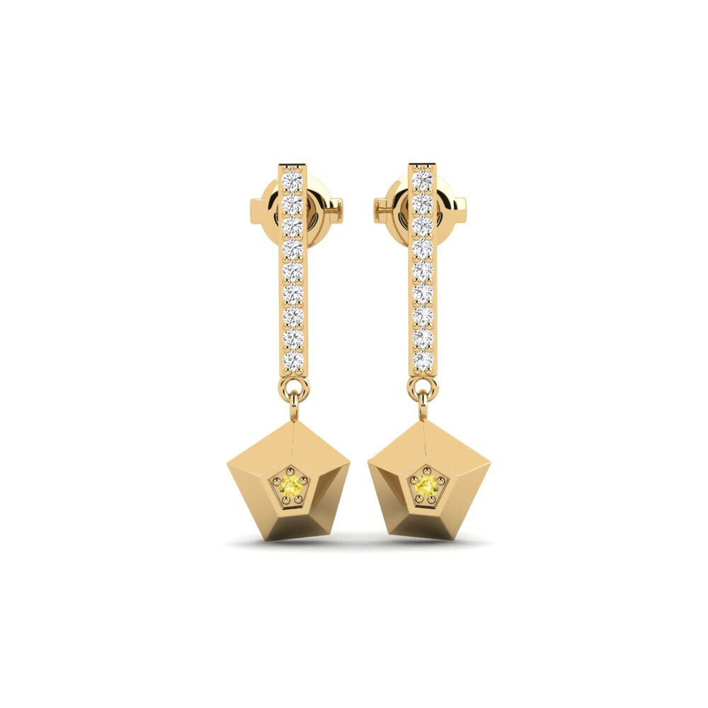 Yellow Sapphire Women's Earring Satellite