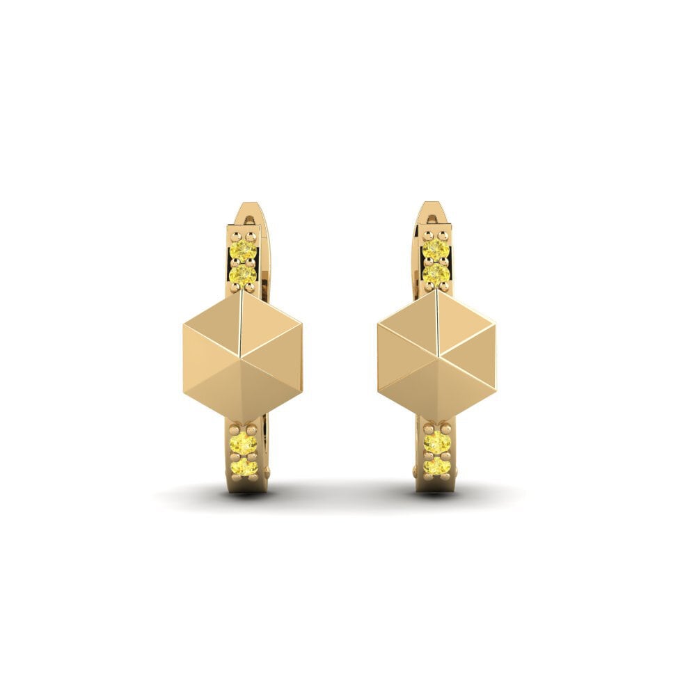 Yellow Sapphire Women's Earring Tilsluttet