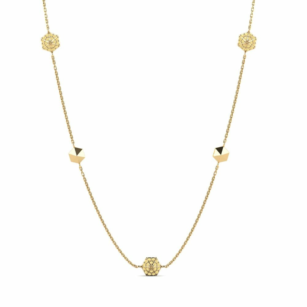 Gele Diamant Dames Ketting Ukubhula
