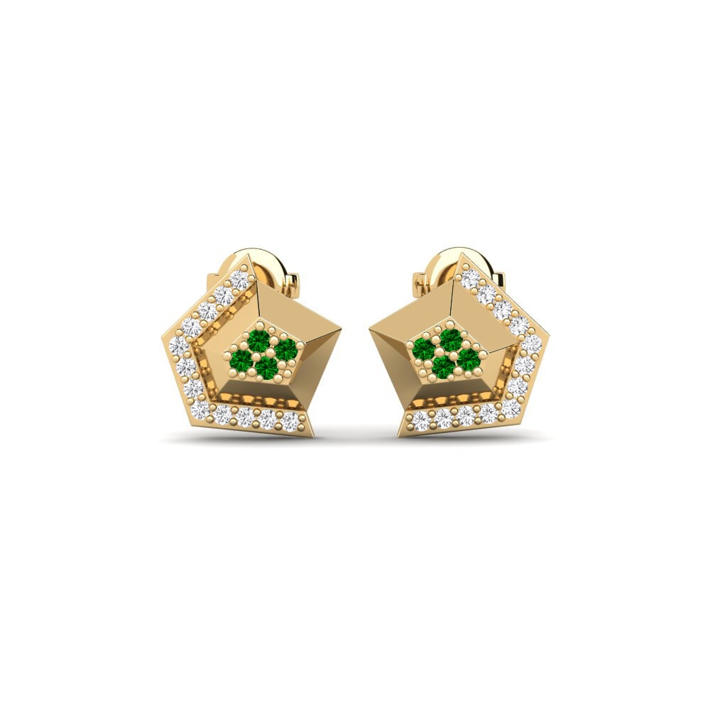 Groene Zirkoon Dames Oorbellen Vaudes