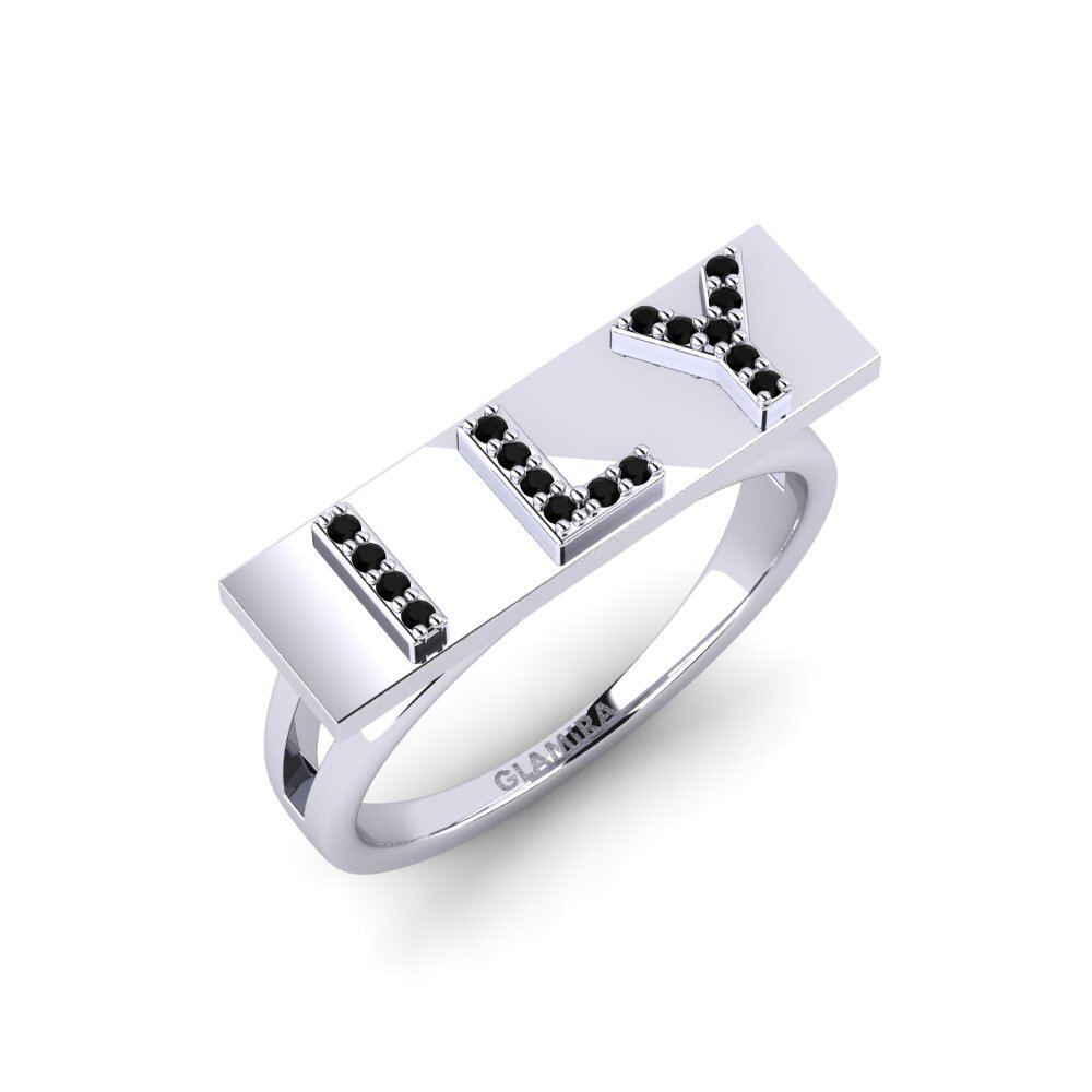 950 Platinum Black Sapphire Ring Ashbridge