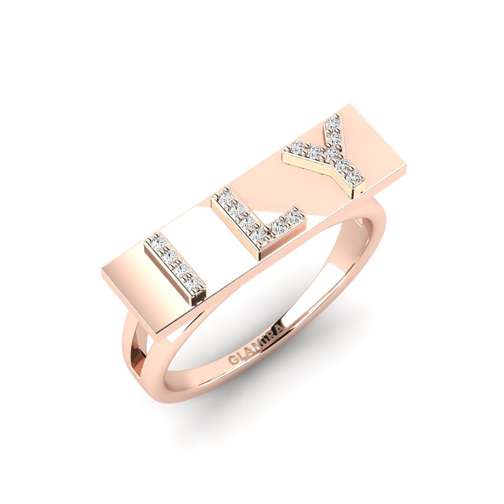 14k Rose Gold Moissanite Ring Ashbridge