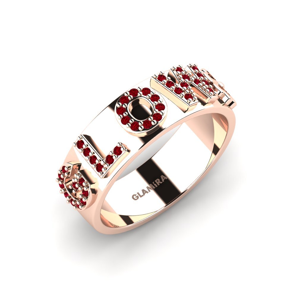 585 Emas Ros ruby-zirconia Cincin Aveline