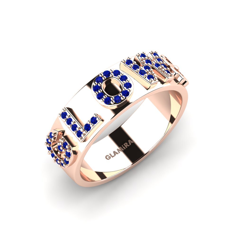 9ct Rose Gold Sapphire Ring Aveline