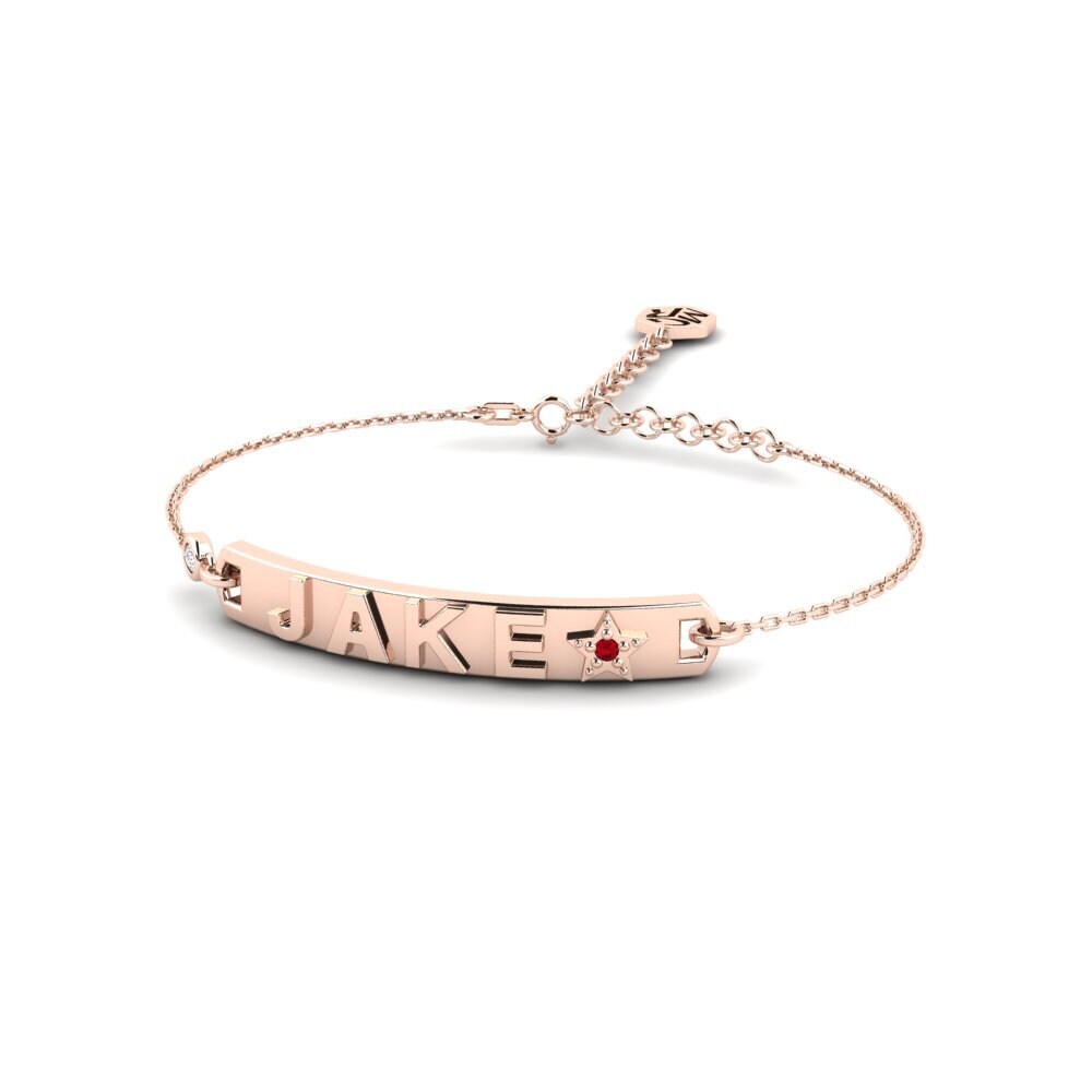 585 Emas Ros ruby-zirconia Gelang kanak-kanak Babios