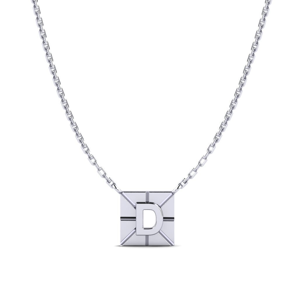 White Silver Black Sapphire Women's Necklace Castlehaven