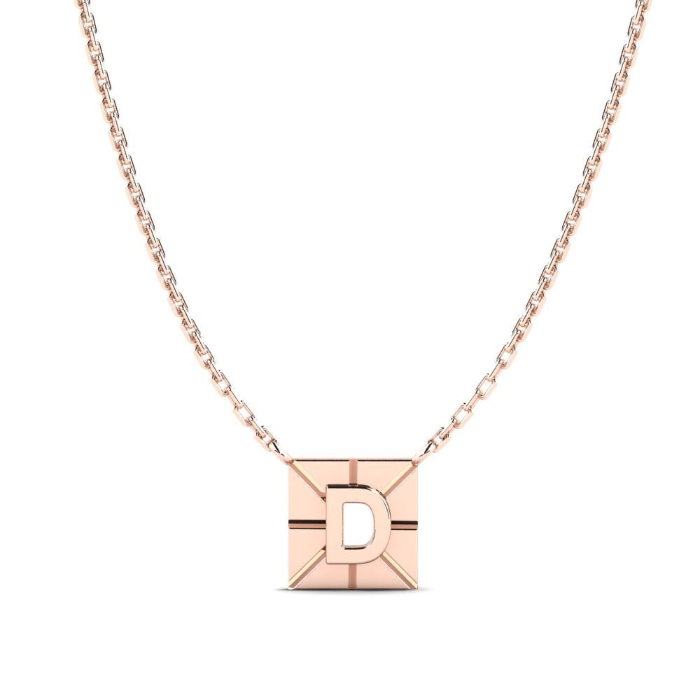 585 Emas Ros ruby-zirconia Kalung wanita Castlehaven