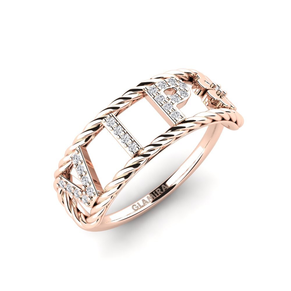 14k Rose Gold Diamond Ring Chaflur