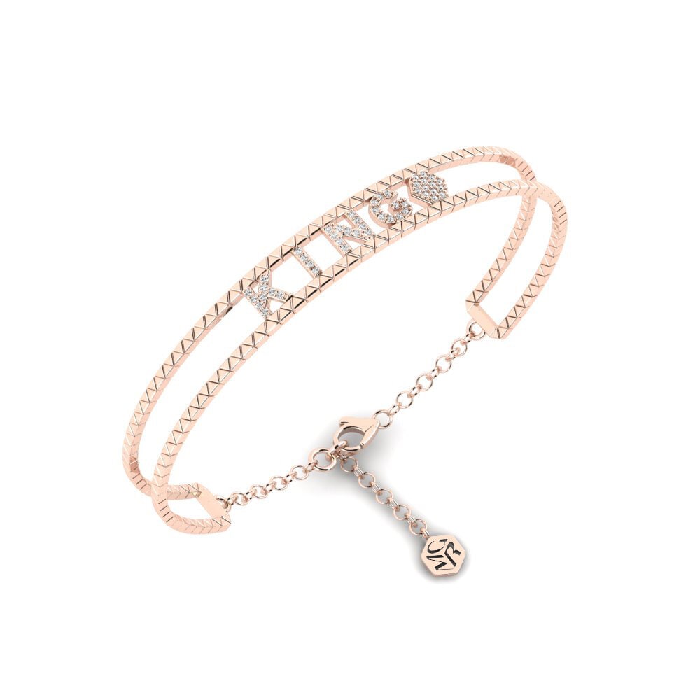 18k Oro Rosa Moissanita Pulsera para hombre Cindaku