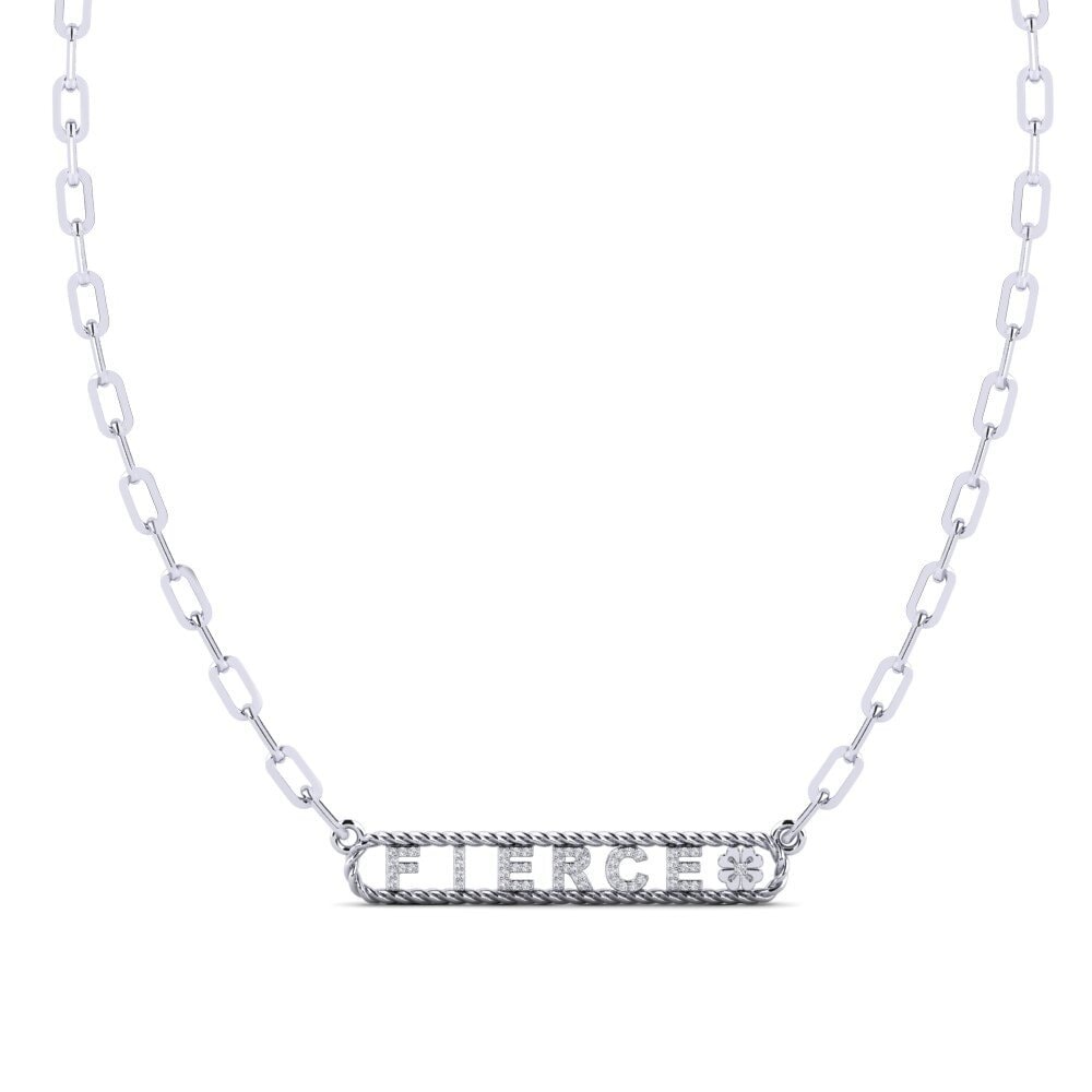 White Silver Diamond Women's Necklace Condray