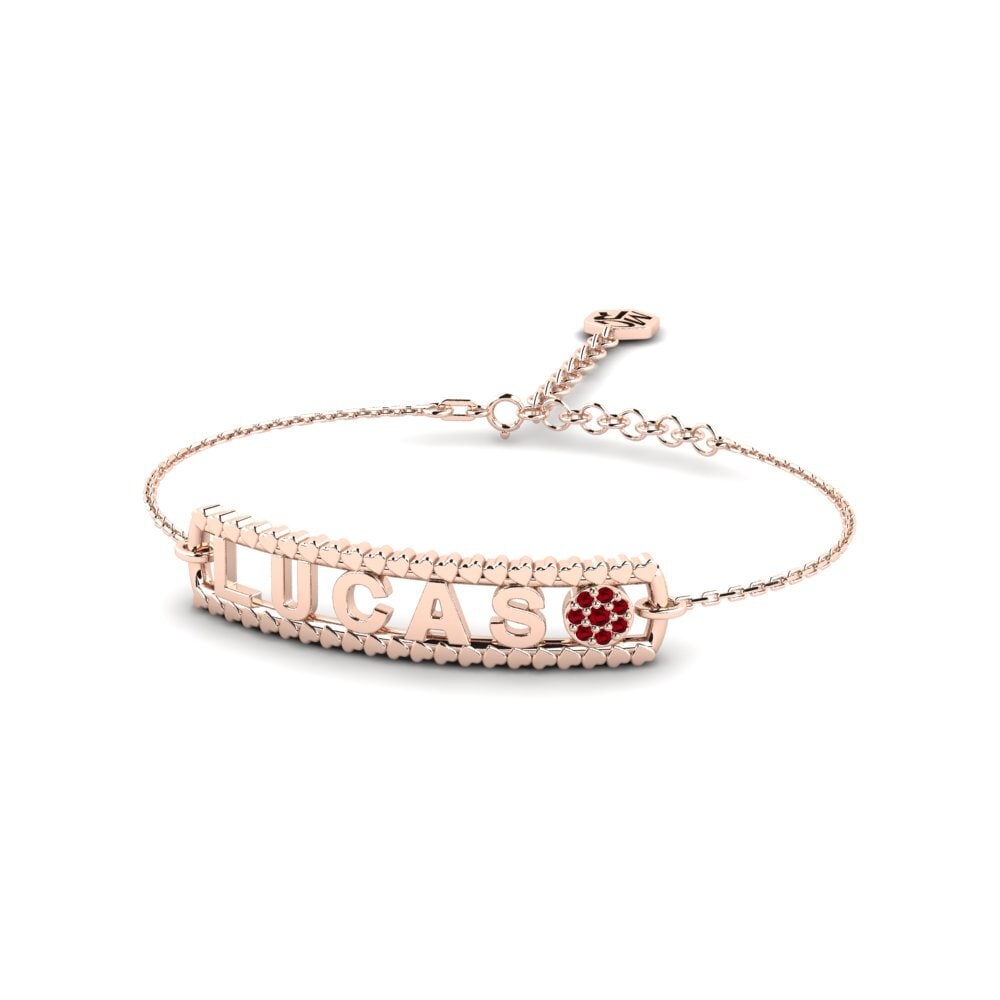 585 Emas Ros ruby-zirconia Gelang kanak-kanak Eccleston
