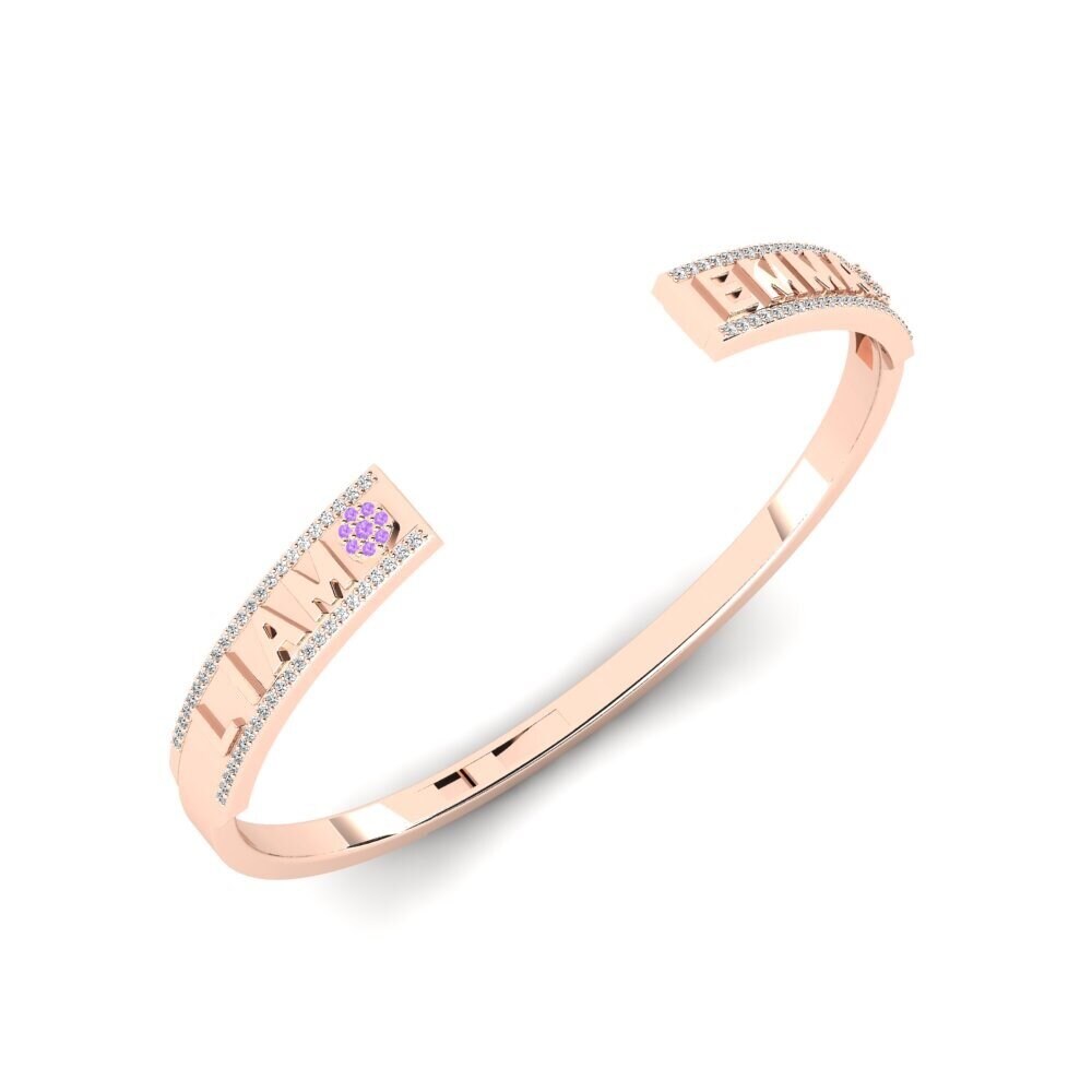 18k Oro Rosa Amatista Pulsera para hombre Endsleigh