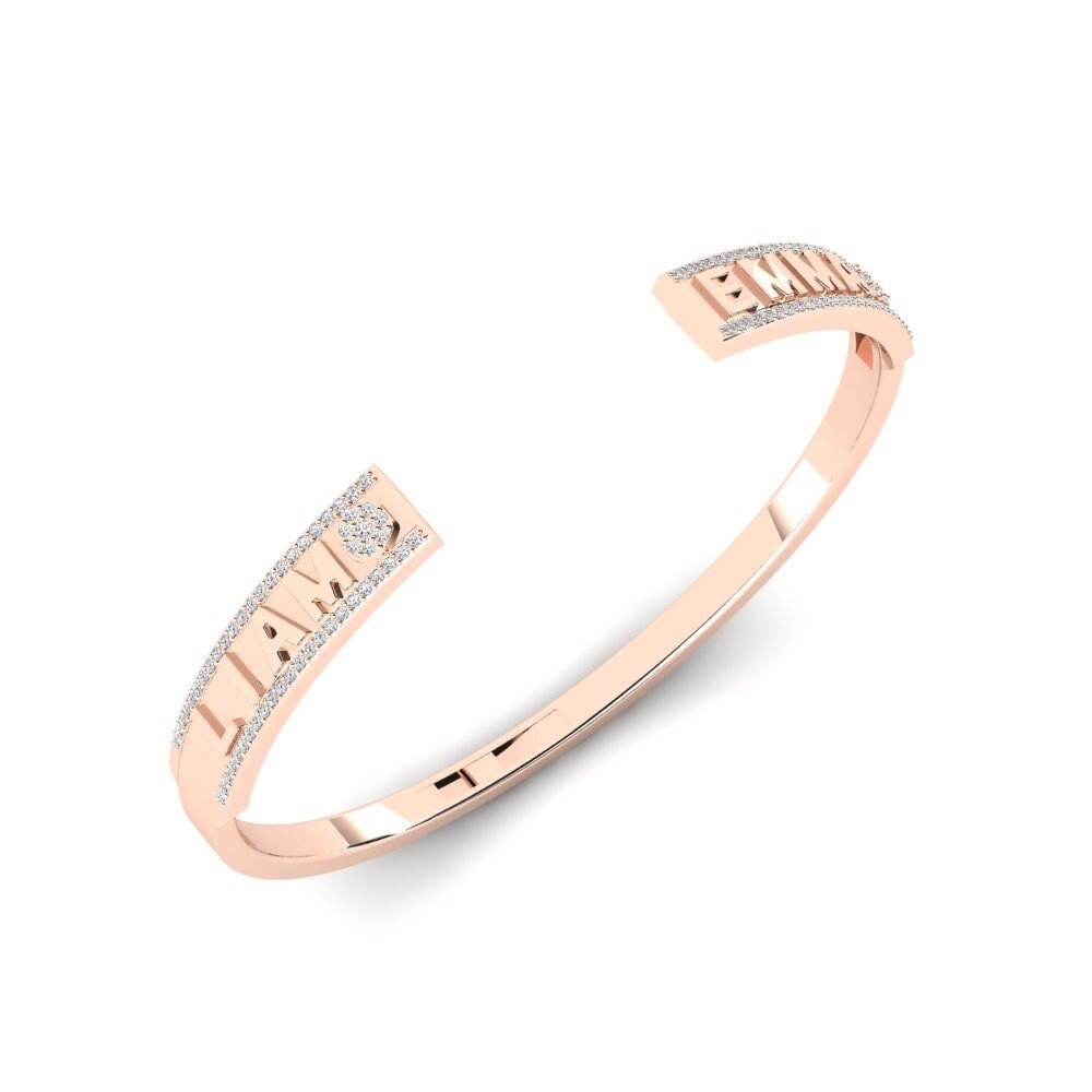 14ct Rose Gold Diamond Men's Bracelet Endsleigh