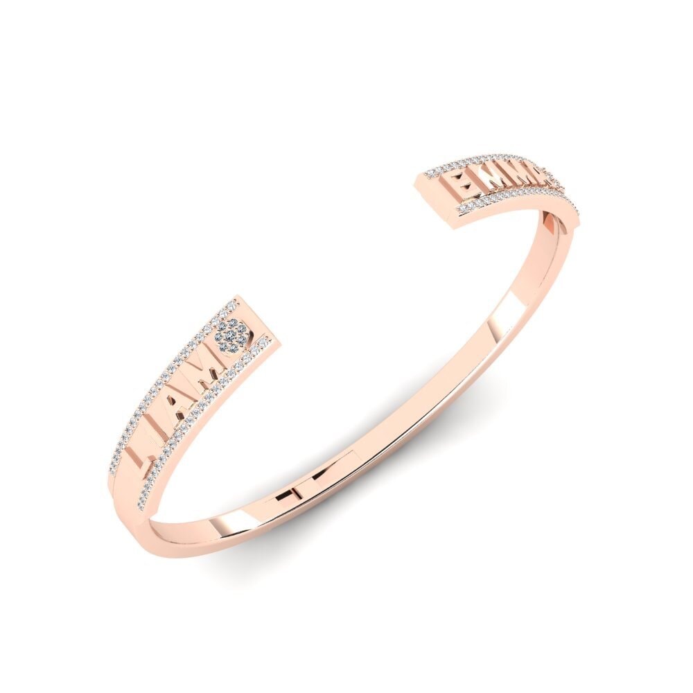 18k Oro Rosa Circonita Pulsera para hombre Endsleigh