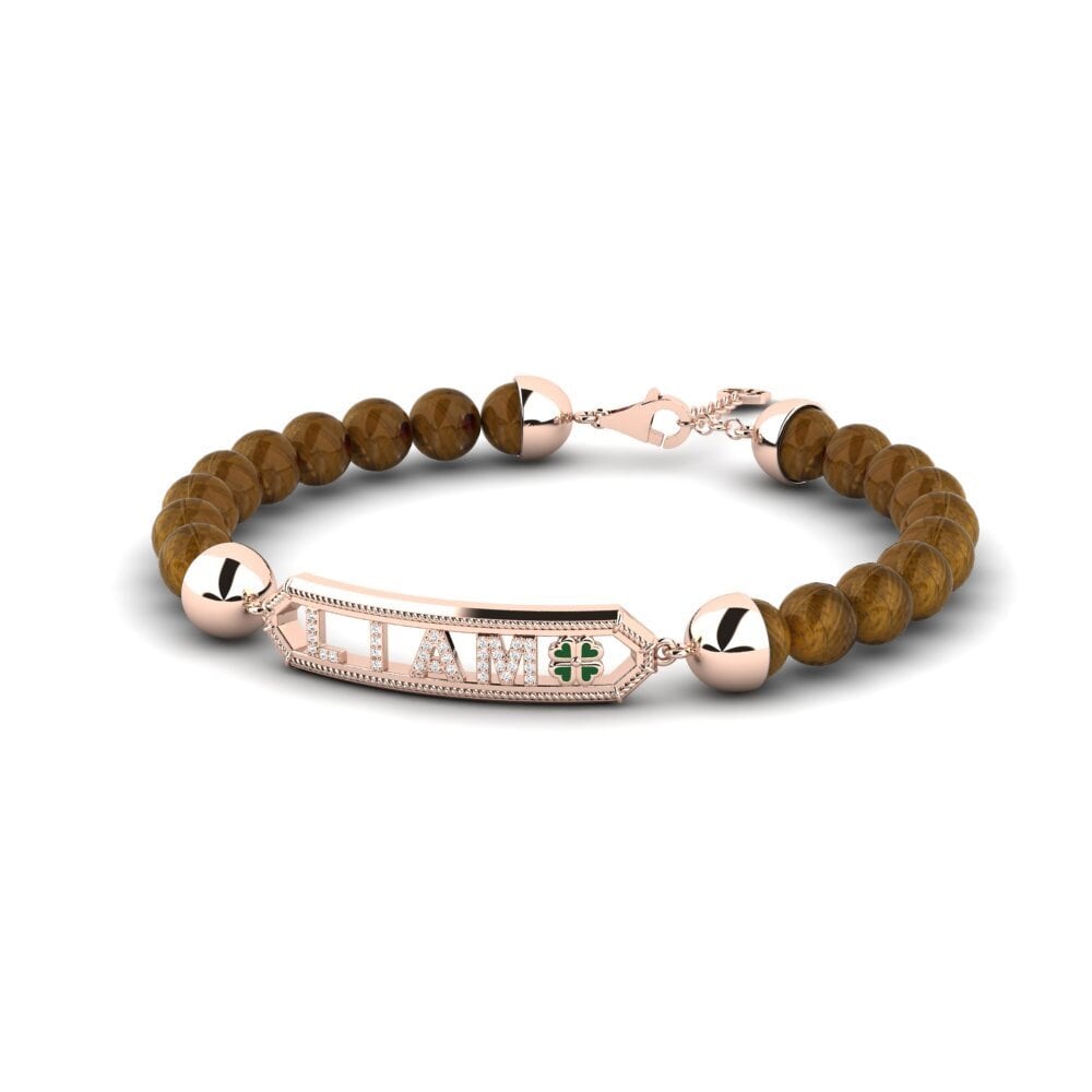 Rotgold 585 Herren-Armband Glengall