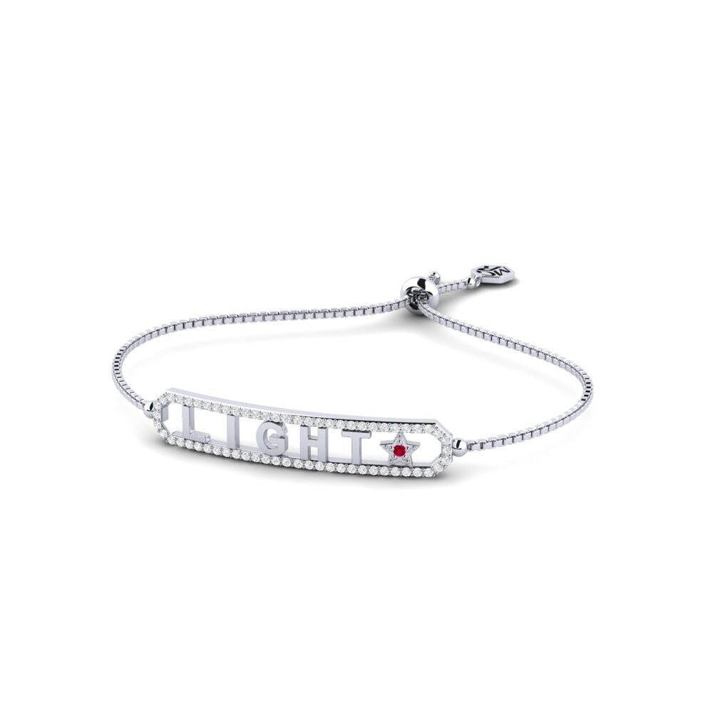 950 Platinum Ruby Women's Bracelet Heria