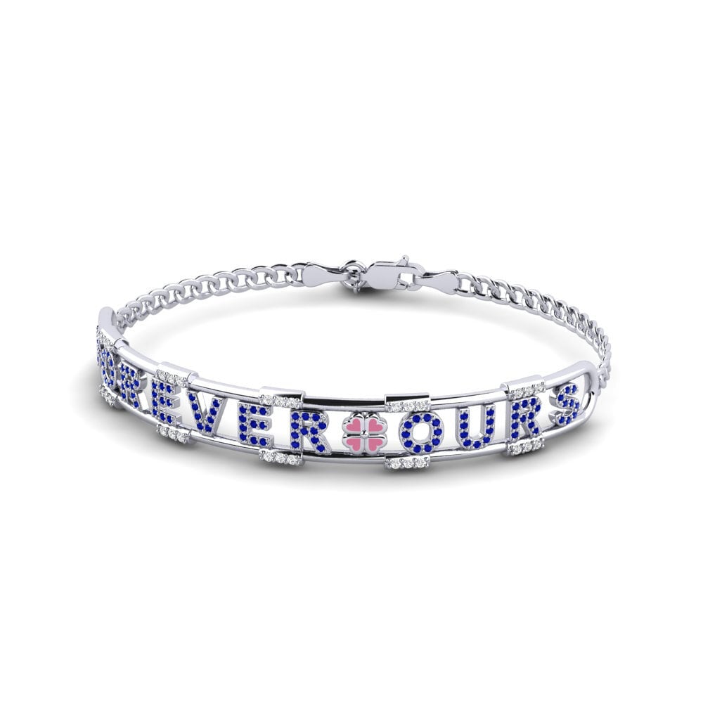 18ct White Gold Sapphire Women's Bracelet Kingsmill