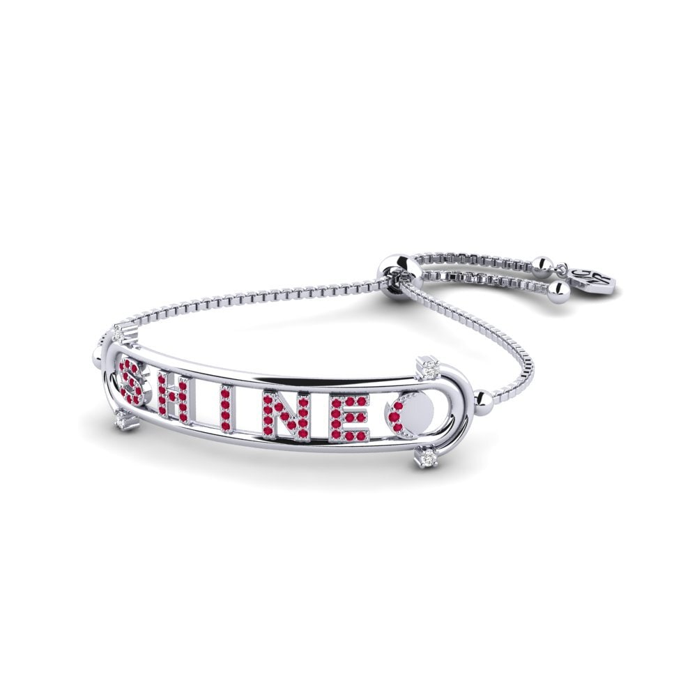 950 Platinum Ruby Women's Bracelet Lauter