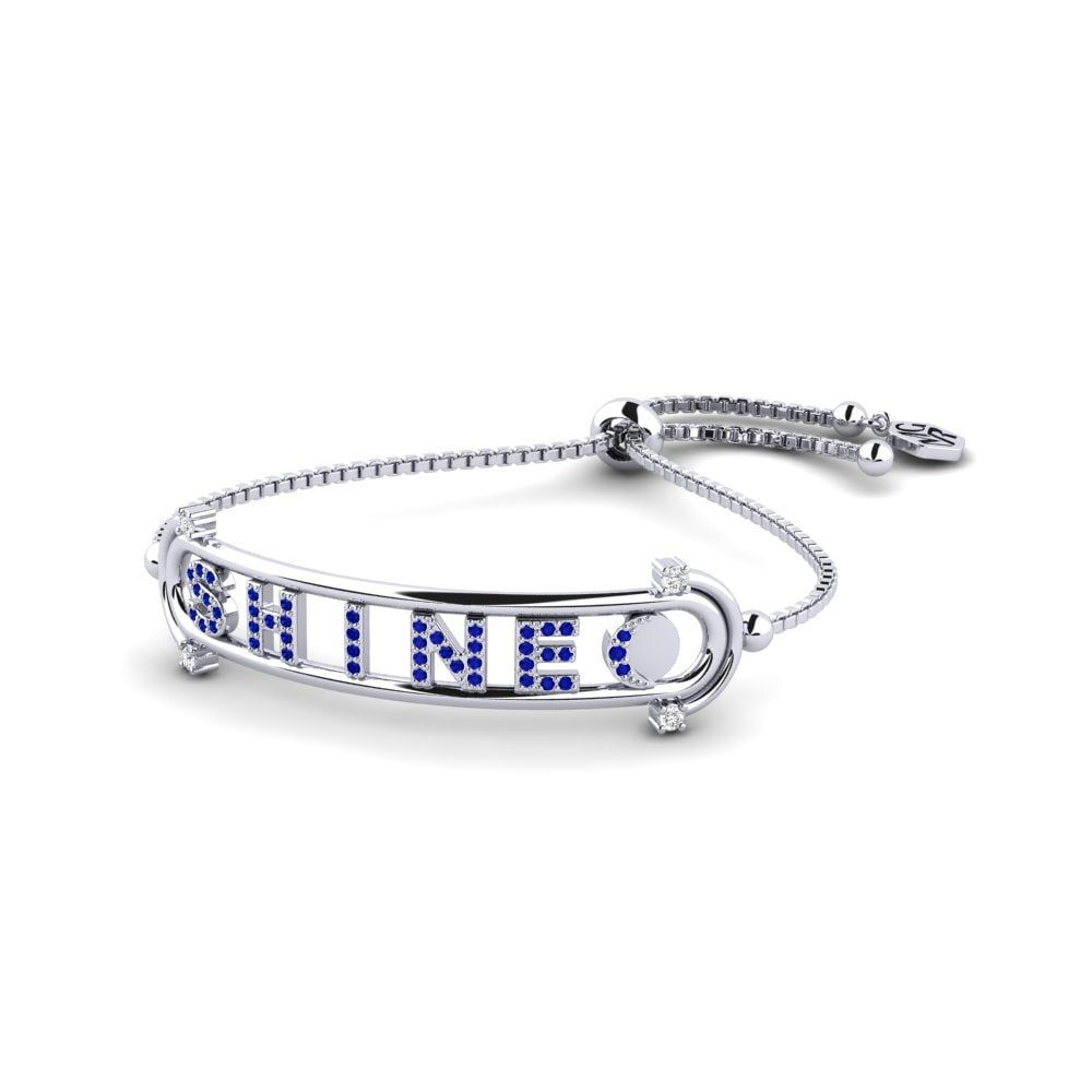 18ct White Gold Sapphire Women's Bracelet Lauter