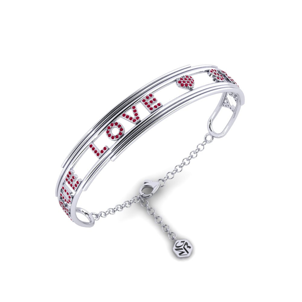 950 Platinum Ruby Women's Bracelet Lechable