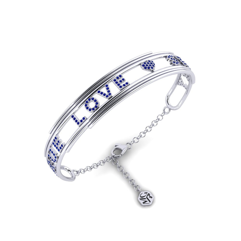 18ct White Gold Sapphire Women's Bracelet Lechable