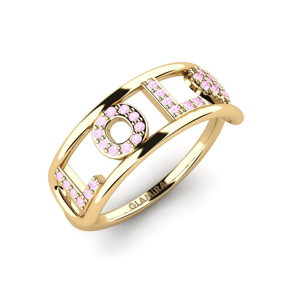Saphir Rose Bague Locarno