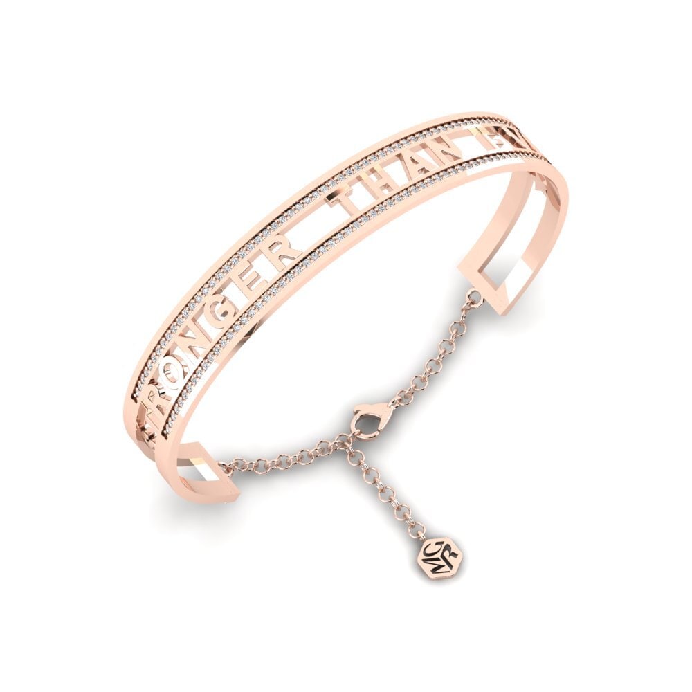 14ct Rose Gold Diamond Men's Bracelet Mackennal