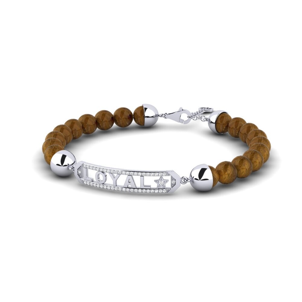 Weiß-Silber Herren-Armband Mipa