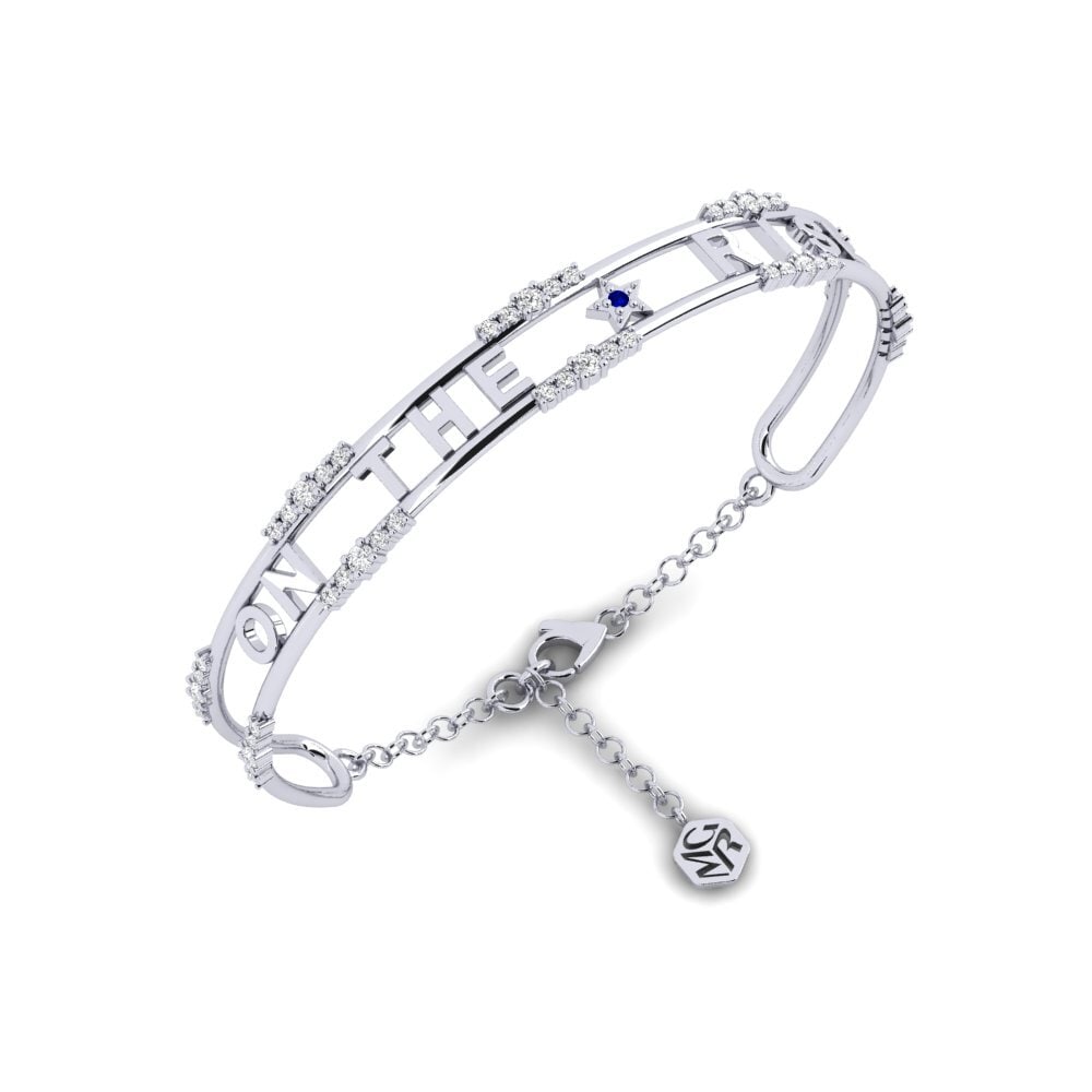 18ct White Gold Sapphire Women's Bracelet Misizi