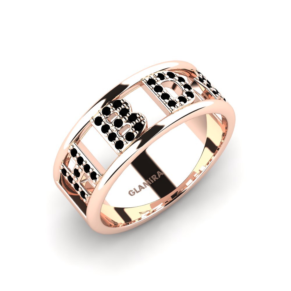 14k Rose Gold Black Sapphire Ring Murnane