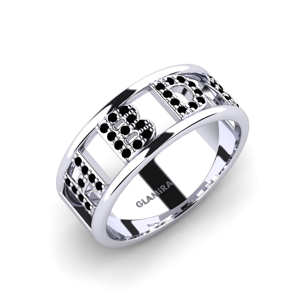 950 Platinum Black Sapphire Ring Murnane
