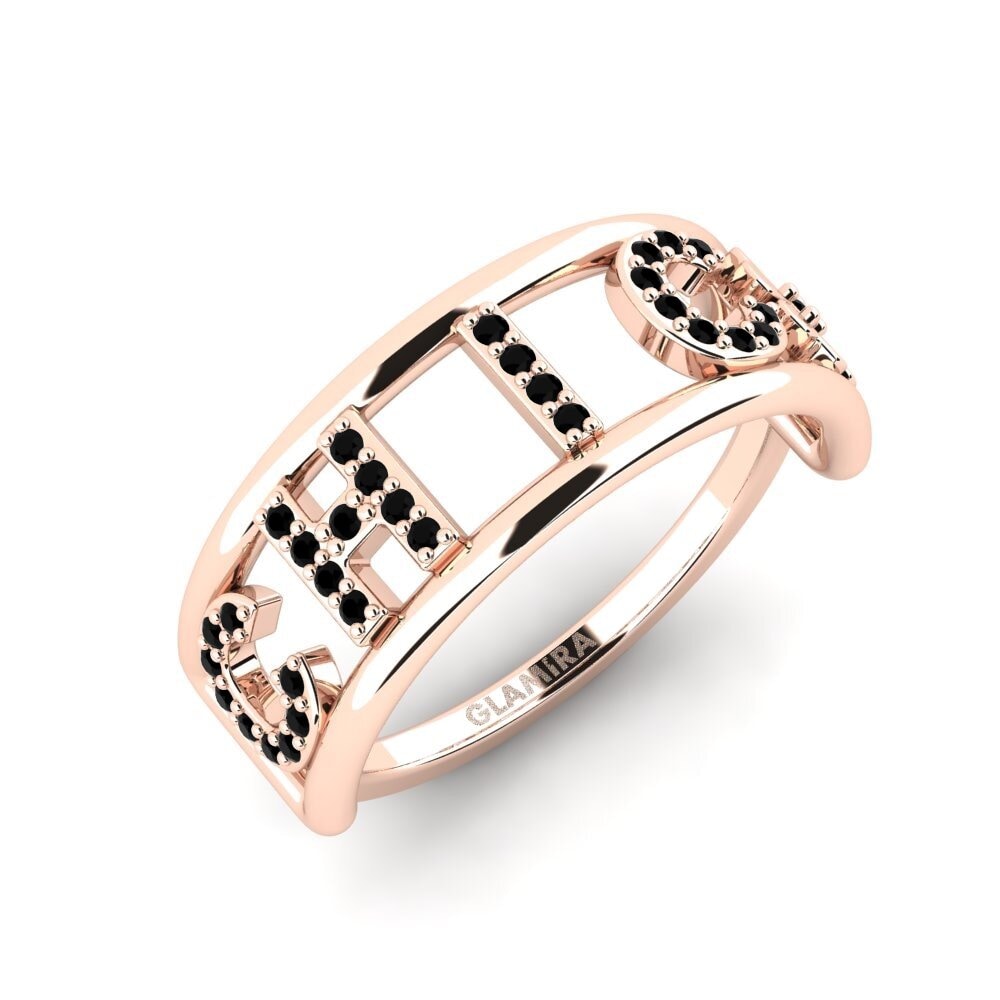 14k Rose Gold Black Sapphire Ring Neuwilen