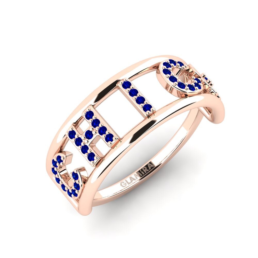 9ct Rose Gold Sapphire Ring Neuwilen