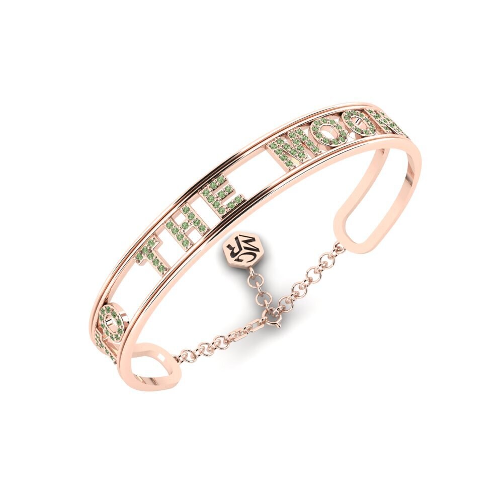 14ct Rose Gold Green Diamond Kid's Bracelet Ninnelli