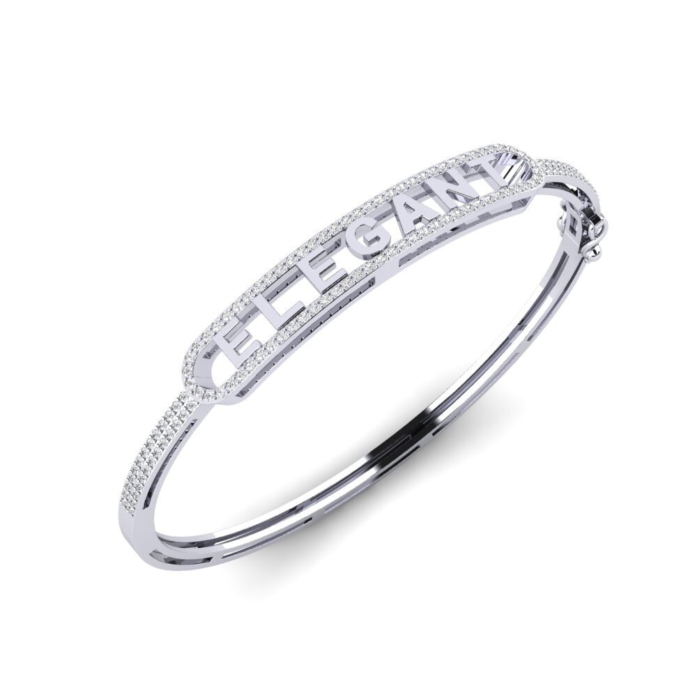 18ct White Gold Sapphire Women's Bangle Noville