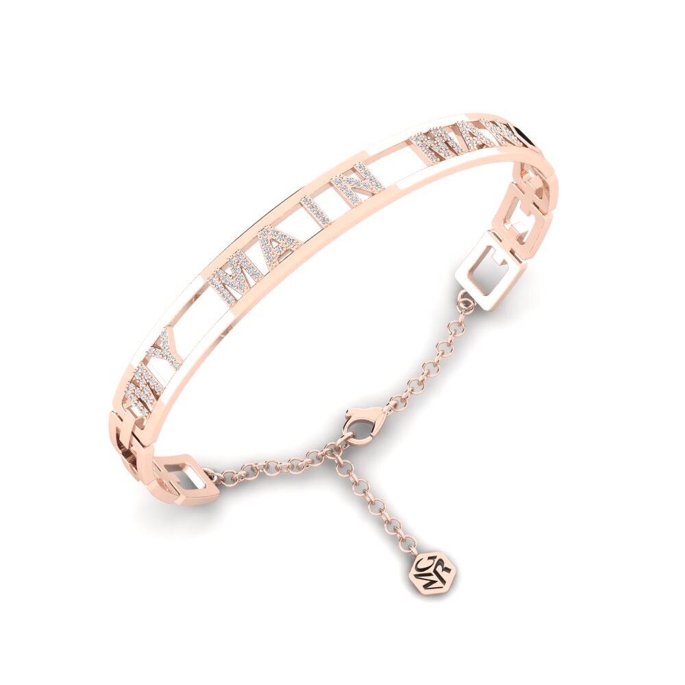 18k Oro Rosa Circonita Pulsera para hombre Oberdorf