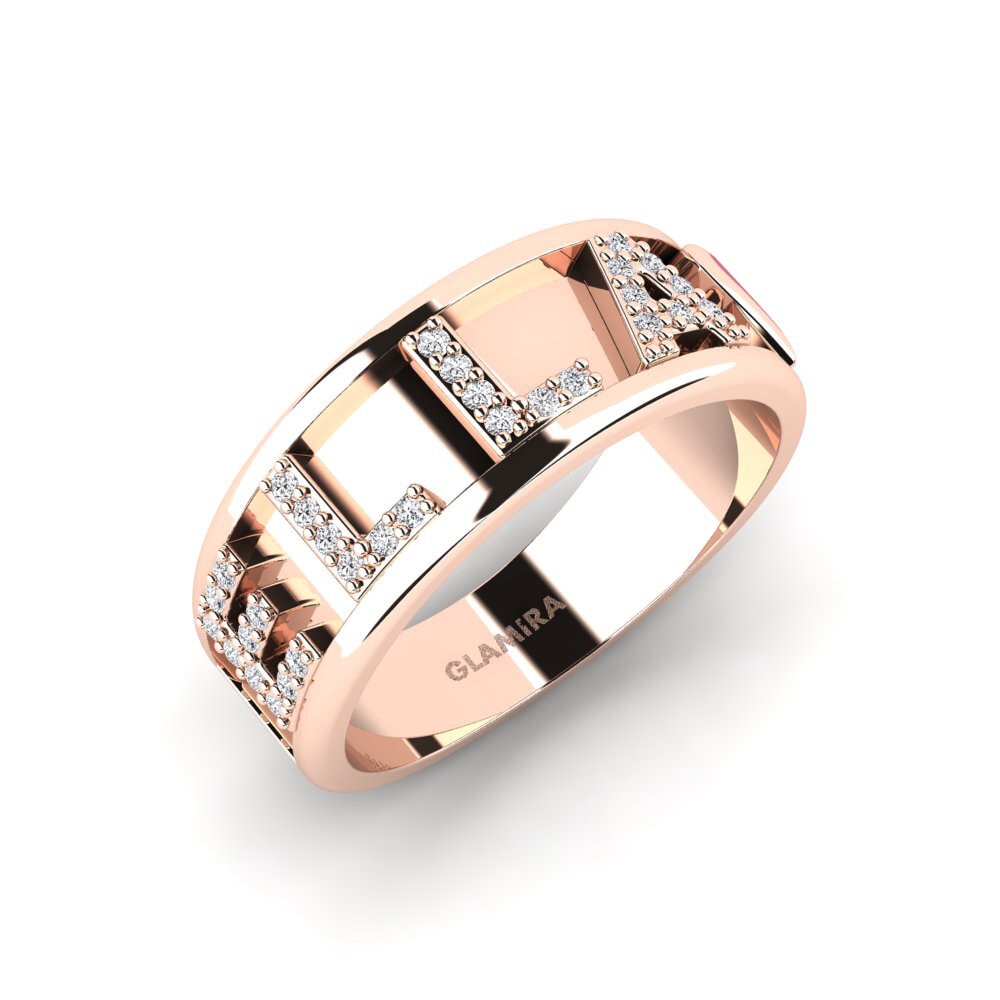 14k Rose Gold Diamond Ring Patilla