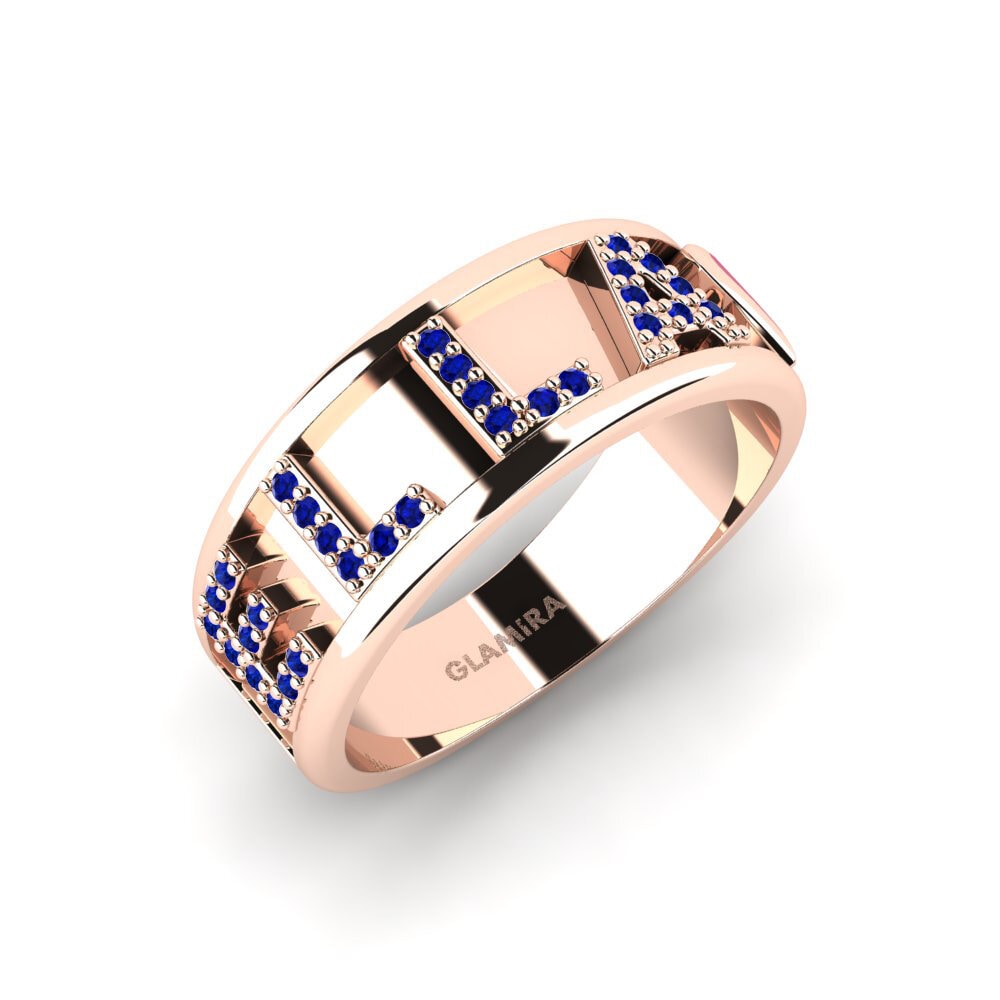14k Rose Gold Sapphire Ring Patilla