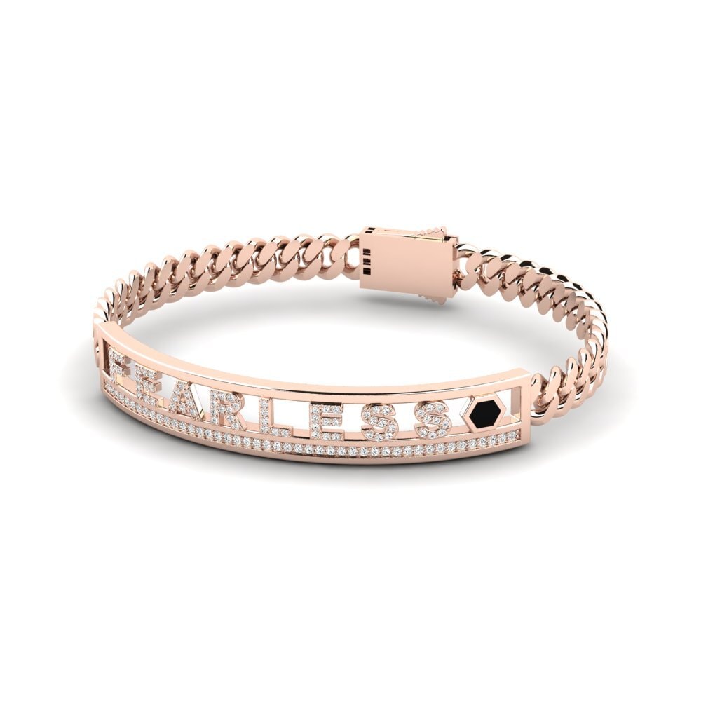 18k Oro Rosa Moissanita Pulsera para hombre Paudex