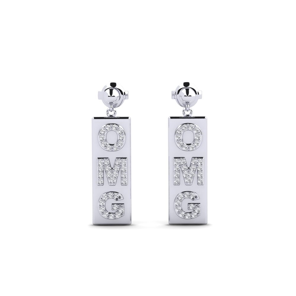950 Platinum Diamond Women's Earring Peacham