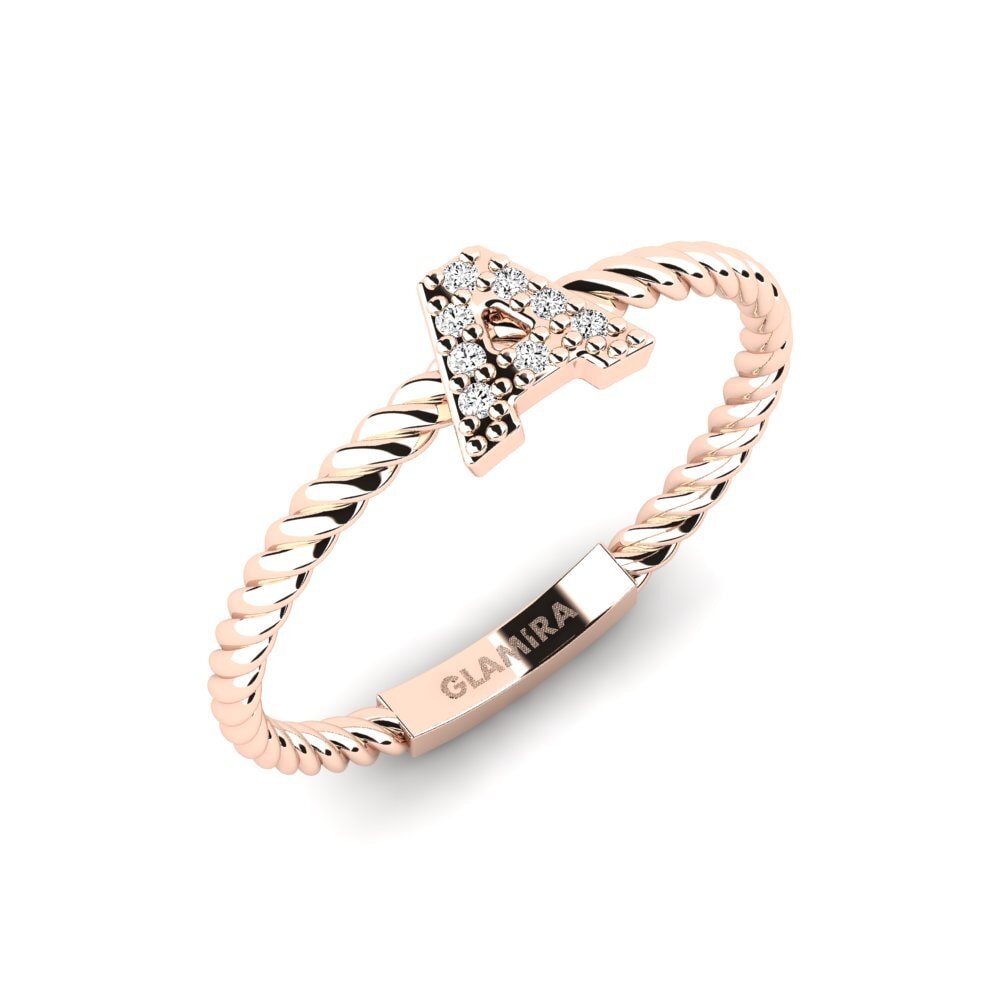14k Rose Gold Moissanite Ring Pegivli