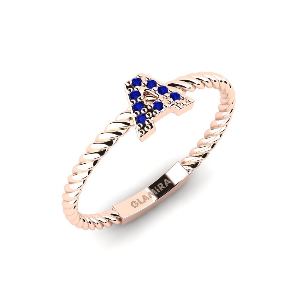 9ct Rose Gold Sapphire Ring Pegivli