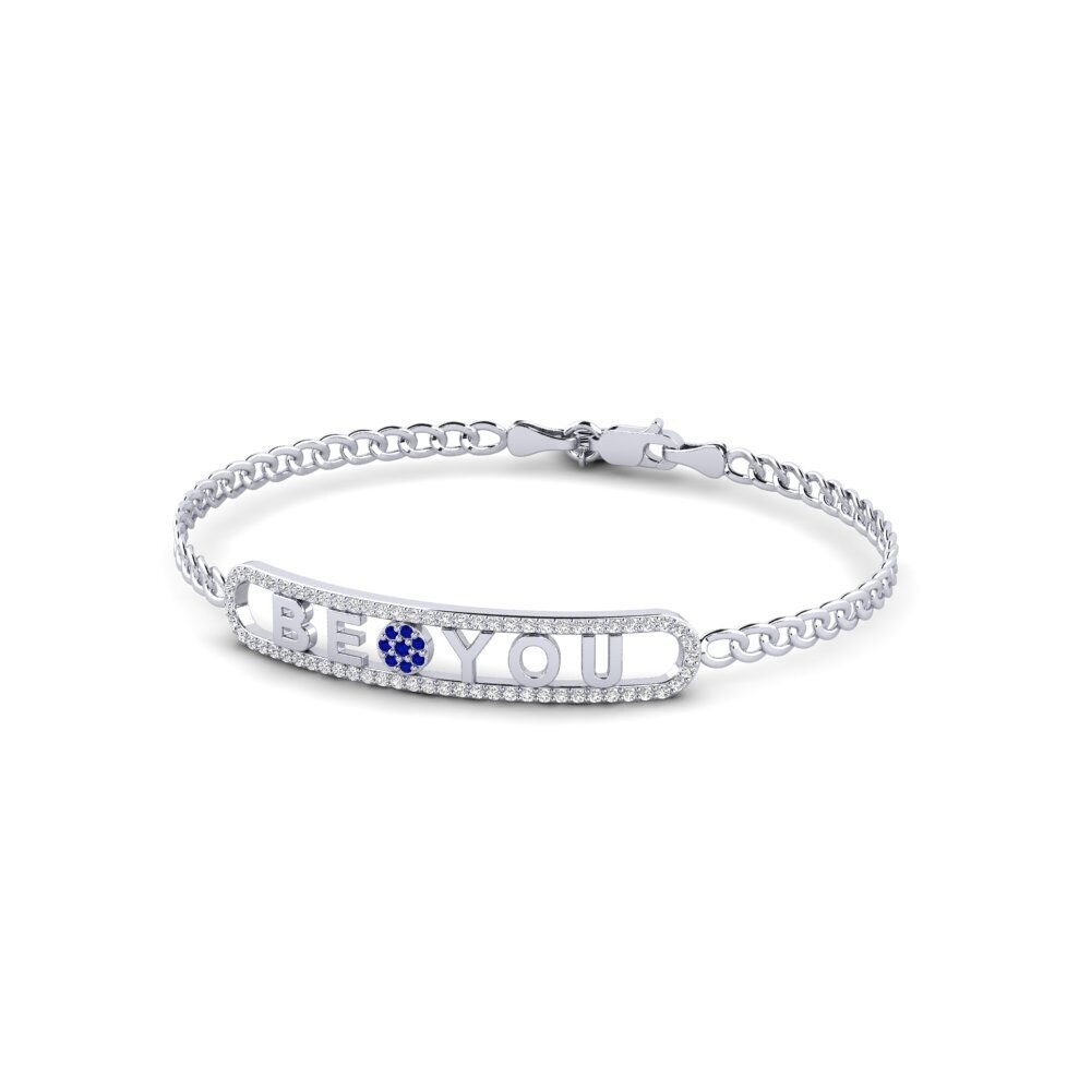 18ct White Gold Sapphire Women's Bracelet Peguat