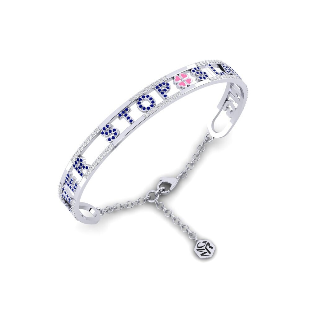 18ct White Gold Sapphire Women's Bracelet Petyward