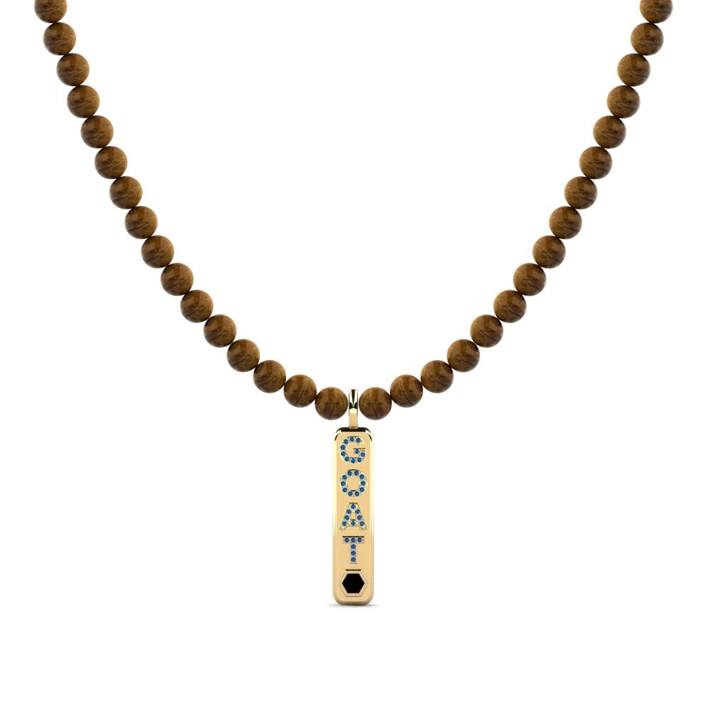 Dark Blue Zirconia Men's Necklace Picton